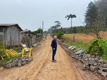 🔰Iniciada a obra de pavimentação na comunidade de Vila Tana